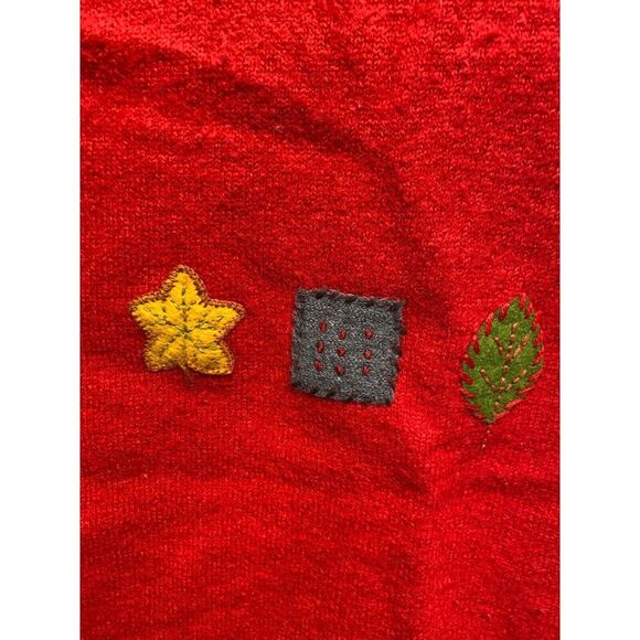 Marisa Christina Christmas Vest 100% Wool Patchwork EUC XL - Picture 5 of 7